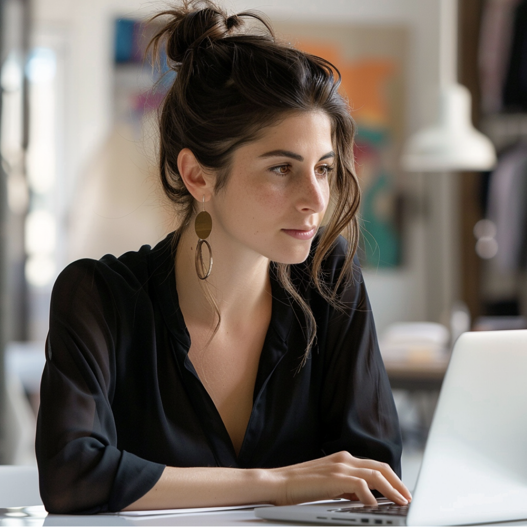 Conseillère-souriante-en-communication-téléphonique-service-clientèle